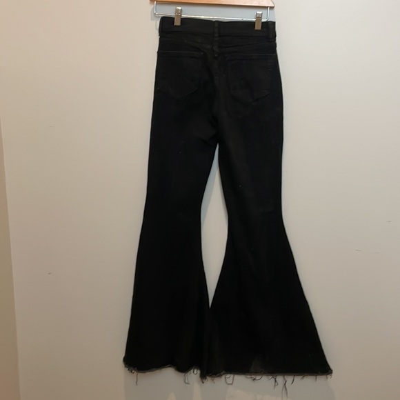 Cider Flare Leg Black Button Up Jeans Size S - Picture 4 of 6